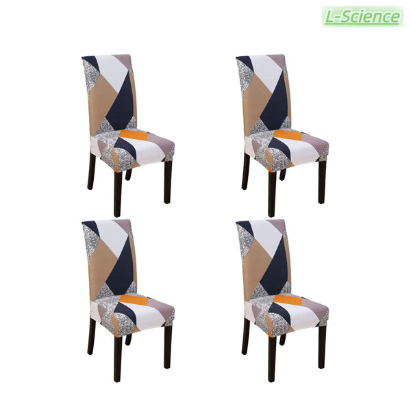 Corrigan Studio® Set Of 4 Dining Chair Covers, Stretch Spandex Dining